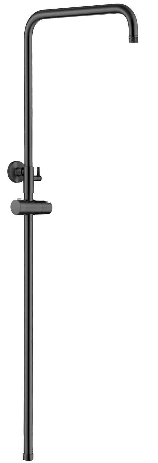Barra de ducha/bañera ajustable hasta 150CM en negro mate
