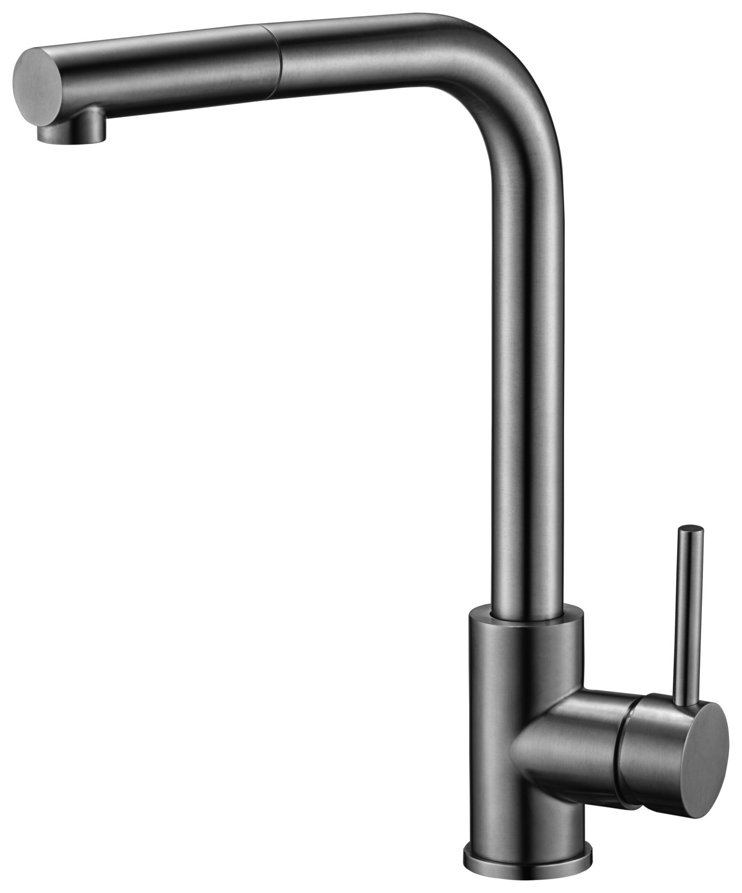 Grifo de cocina extraíble redondo gun metal - Serie Amur