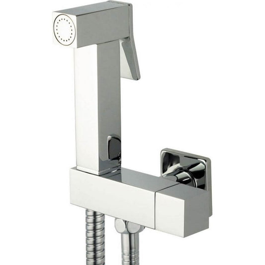 Grifo de bidet empotrado cuadrado cromado (1 vía) - Serie tajo
