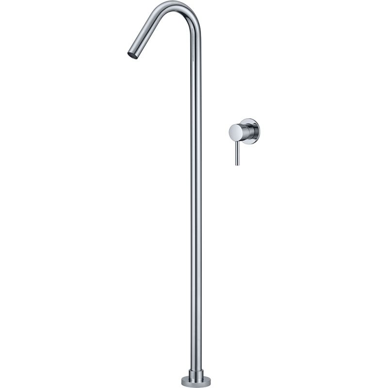 Grifo de bañera exenta empotrado redondo monomando cromado - Serie Jucar