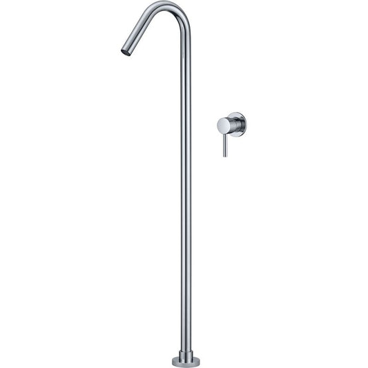 Grifo de bañera exenta empotrado redondo monomando cromado - Serie Jucar