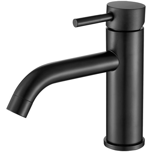 Grifo de lavabo monomando redondo negro mate - Serie Jabalón