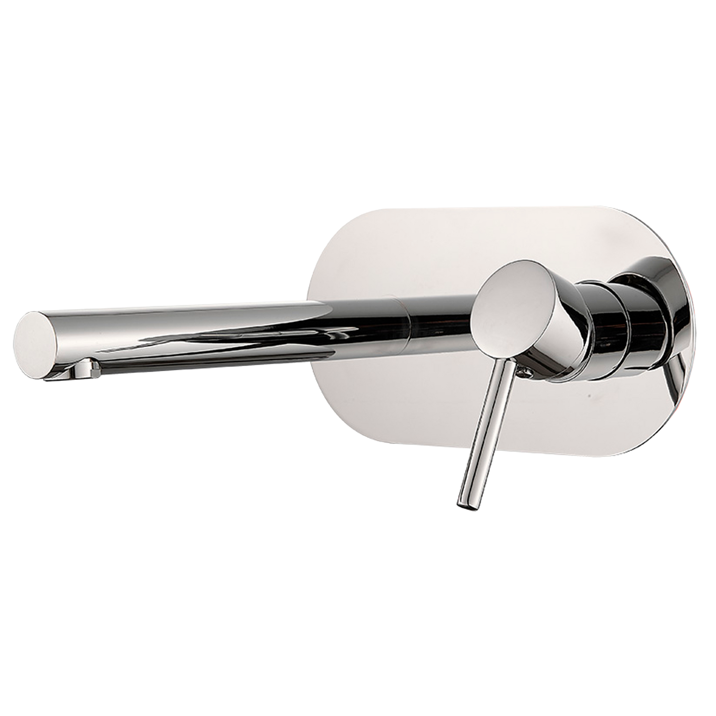 Grifo de lavabo empotrado redondo monomando cromado con caño de 21CM - Serie Duero