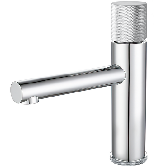 Grifo de lavabo monomando caño recto maneta luxury cromado - Serie Bidasoa