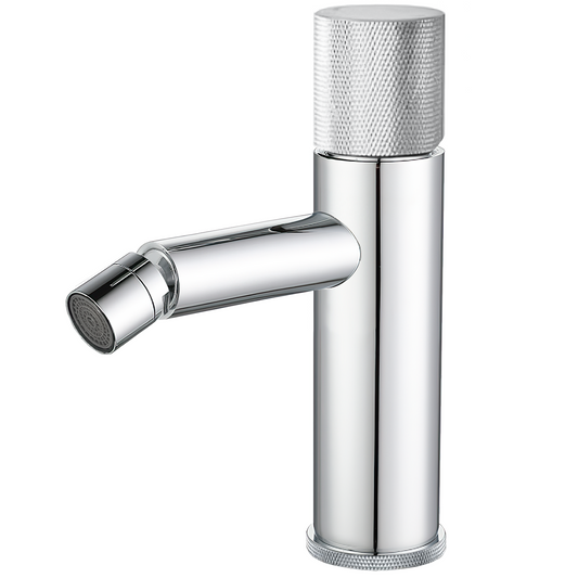 Grifo de bidé monomando caño recto maneta luxury cromado - Serie Bidasoa